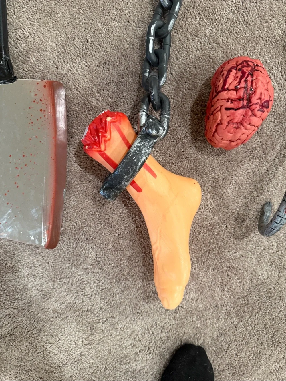 N/A bloody taped plastic